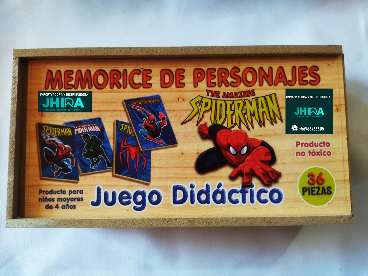 Memorice de spider man de madera
