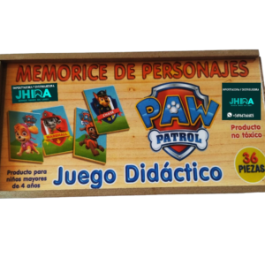Memorice de paw patrol de madera