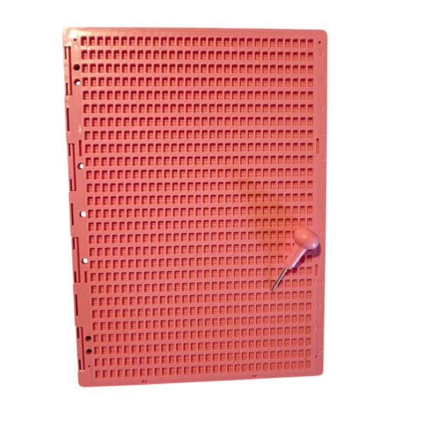 *Regleta Braille Rosada 27 Líneas x 30 Celdas con Punzón Incluido*